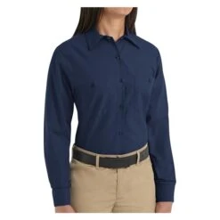 Women's Red Kap Industrial Long Sleeve Work Shirt -Carhartts Clothing Store 2 650 red kap industrial long sleeve work shirt navy