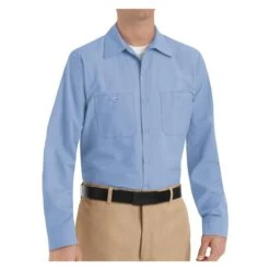 Men's Red Kap Long Sleeve Industrial Solid Work Shirt -Carhartts Clothing Store 2 650 red kap long sleeve industrial solid work shirt light blue