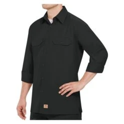 Men's Red Kap Solid Long Sleeve Ripstop Shirt -Carhartts Clothing Store 2 650 red kap solid long sleeve ripstop shirt black