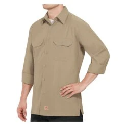 Men's Red Kap Solid Long Sleeve Ripstop Shirt -Carhartts Clothing Store 2 650 red kap solid long sleeve ripstop shirt khaki