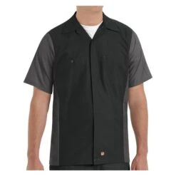 Men's Red Kap Two-Tone Crew Shirt 20 Men's Red Kap Two-Tone Crew Shirt -Carhartts Clothing Store 2 650 red kap two tone crew shirt black charcoal