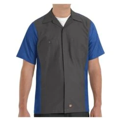 Men's Red Kap Two-Tone Crew Shirt 29 Men's Red Kap Two-Tone Crew Shirt -Carhartts Clothing Store 2 650 red kap two tone crew shirt charcoal royal blue