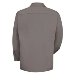 Men's Red Kap Wrinkle Resistant Cotton Long Sleeve Work Shirt -Carhartts Clothing Store 2 650 red kap wrinkle resistant cotton long sleeve work shirt graphite gray