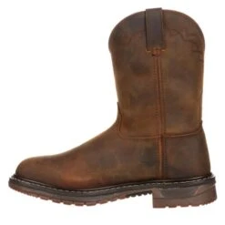 Men's Rocky 10" Original Ride Round Toe Unlined Boots -Carhartts Clothing Store 2 650 rocky 10 original ride round toe unlined old weathered tan