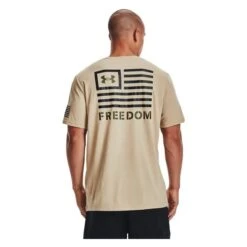 Men's Under Armour New Freedom Banner T-Shirt -Carhartts Clothing Store 2 650 under armour new freedom banner t shirt desert sand black