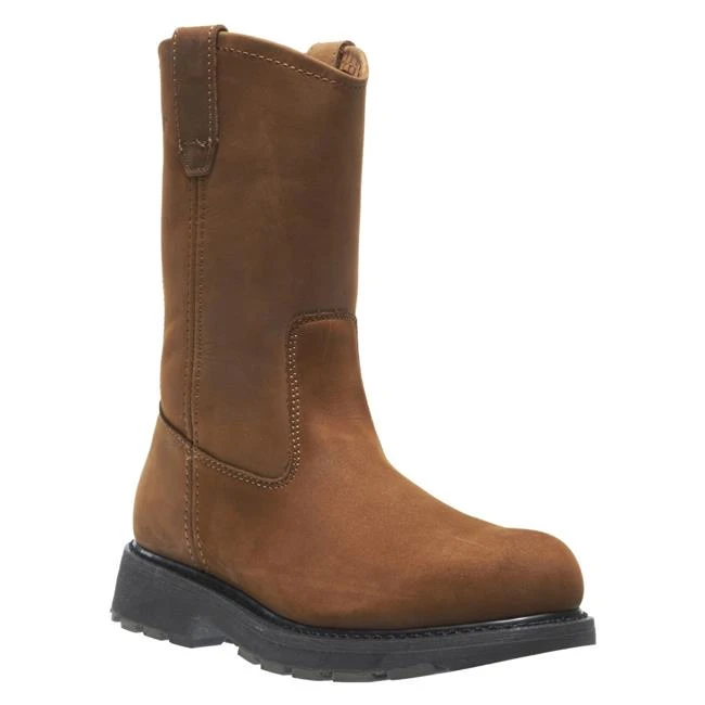 Men's Wolverine 10" Leather Wellington Steel Toe Boots 3 Men's Wolverine 10" Leather Wellington Steel Toe Boots - Image 3