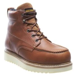 Men's Wolverine 6" Moc-Toe Wedge Heel Steel Toe Boots 13 Men's Wolverine 6" Moc-Toe Wedge Heel Steel Toe Boots -Carhartts Clothing Store 2 650 wolverine 6 moc toe wedge heel steel toe brown