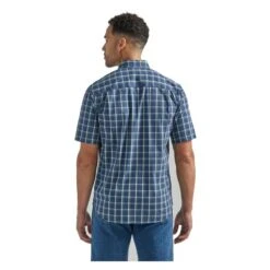 Men's Wrangler Foreman Plaid Shirt -Carhartts Clothing Store 2 650 wrangler foreman plaid shirt navy green