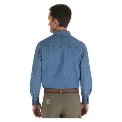 Men's Wrangler Riggs Relaxed Fit Denim Work Shirt 5 Men's Wrangler Riggs Relaxed Fit Denim Work Shirt -Carhartts Clothing Store 2 650 wrangler riggs relaxed fit denim work shirt antique