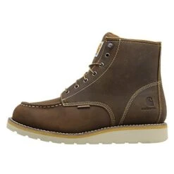 Men's Carhartt 6" Moc Toe Wedge Waterproof Boots -Carhartts Clothing Store 3 1001 carhartt 6 moc toe wedge waterproof dark bison brow