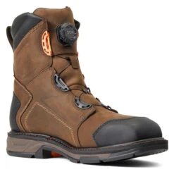 Men's Ariat 8" Workhog XT BOA Composite Toe Waterproof Boots -Carhartts Clothing Store 3 650 ariat 8 workhog xt boa composite toe waterproof boots chocolate brown