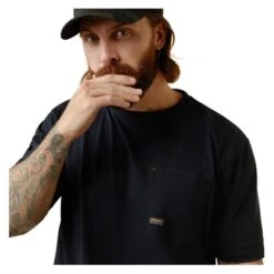 Men's Ariat Rebar Workman Relective Born For This Graphic T-Shirt -Carhartts Clothing Store 3 650 ariat rebar workman relective born for this graphic t shirt black