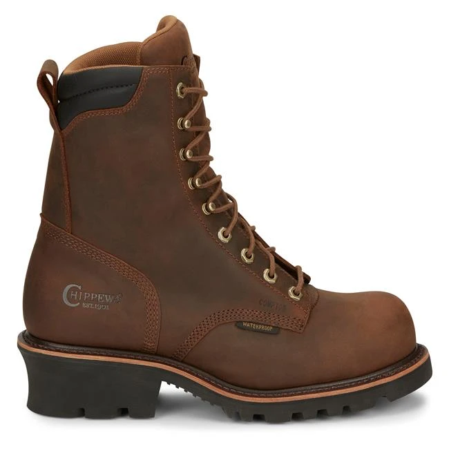 Men's Chippewa Boots 8" Valdor Logger Composite Toe Waterproof 4 Men's Chippewa Boots 8" Valdor Logger Composite Toe Waterproof - Image 4