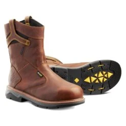 Men's Terra Patton Wellington IMG Aluminum Toe Waterproof Boots -Carhartts Clothing Store 3 650 terra patton wellington img aluminum toe waterproof boots brown