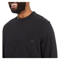 Men's Wolverine Guardian Cotton Long Sleeve Pocket T-Shirt 21 Men's Wolverine Guardian Cotton Long Sleeve Pocket T-Shirt -Carhartts Clothing Store 3 650 wolverine guardian cotton long sleeve pocket t shirt black