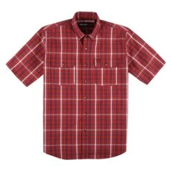 Men's Wrangler Foreman Plaid Shirt -Carhartts Clothing Store 3 650 wrangler foreman plaid shirt red