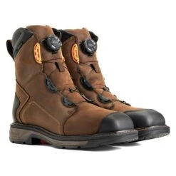 Men's Ariat 8" Workhog XT BOA Composite Toe Waterproof Boots -Carhartts Clothing Store 4 650 ariat 8 workhog xt boa composite toe waterproof boots chocolate brown