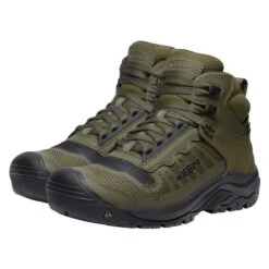 Men's Keen Utility Reno Mid KBF Waterproof Boots -Carhartts Clothing Store 4 650 keen utility reno mid kbf waterproof boots dark olive black