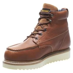 Men's Wolverine 6" Moc-Toe Wedge Heel Steel Toe Boots 15 Men's Wolverine 6" Moc-Toe Wedge Heel Steel Toe Boots -Carhartts Clothing Store 4 650 wolverine 6 moc toe wedge heel steel toe brown