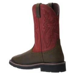 Men's Wolverine Rancher Met Guard Waterproof Boots -Carhartts Clothing Store 4 650 wolverine rancher met guard waterproof boots brown red