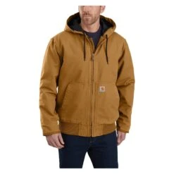 Men's Carhartt Washed Duck Insulated Active Jac -Carhartts Clothing Store 5 1001 carhartt washed duck insulated active jac carhartt brown