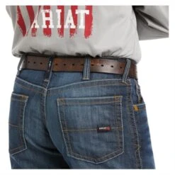 Men's Ariat FR M4 Relaxed Stretch DuraLight Basic Boot Cut Jeans -Carhartts Clothing Store 5 650 ariat fr m4 relaxed stretch duralight basic boot cut jeans lassen