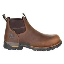 Men's Georgia Eagle One Chelsea Steel Toe Waterproof Work Boots -Carhartts Clothing Store 5 650 georgia eagle one chelsea steel toe waterproof work boots brown