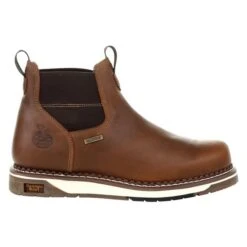 Men's Georgia Wedge Chelsea Waterproof Work Boots -Carhartts Clothing Store 5 650 georgia wedge chelsea waterproof work boots brown