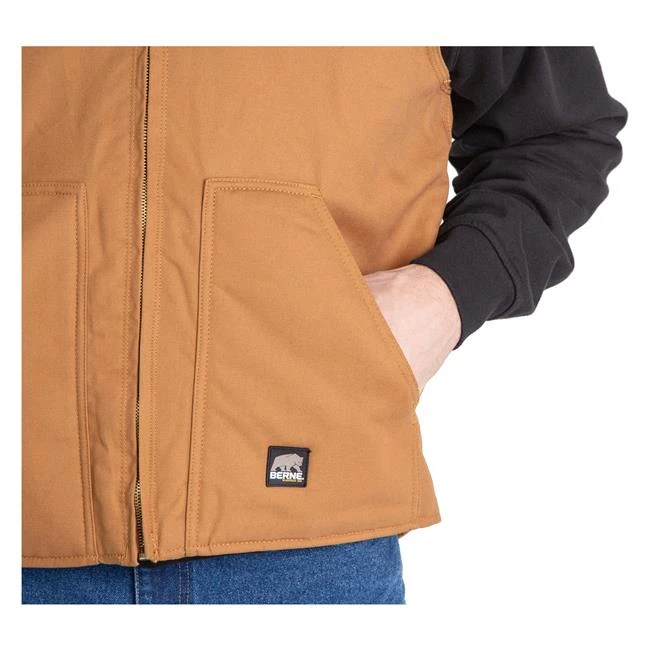 Men's Berne Workwear Duck Workmans Vest - Quilt Lined 7 Men's Berne Workwear Duck Workmans Vest - Quilt Lined - Image 7