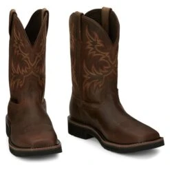 Men's Justin Original Work Boots 11" Driller Square Toe Steel Toe Waterproof 14 Men's Justin Original Work Boots 11" Driller Square Toe Steel Toe Waterproof -Carhartts Clothing Store 6 650 justin original work boots 11 driller square toe steel toe waterproof rugged tan