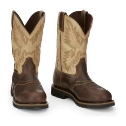 Men's Justin Original Work Boots 11" Superintendent Steel Toe -Carhartts Clothing Store 6 650 justin original work boots 11 superintendent steel toe waxy brown sawdust