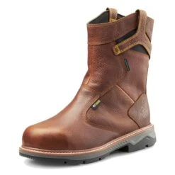 Men's Terra Patton Wellington IMG Aluminum Toe Waterproof Boots -Carhartts Clothing Store 7 650 terra patton wellington img aluminum toe waterproof boots brown